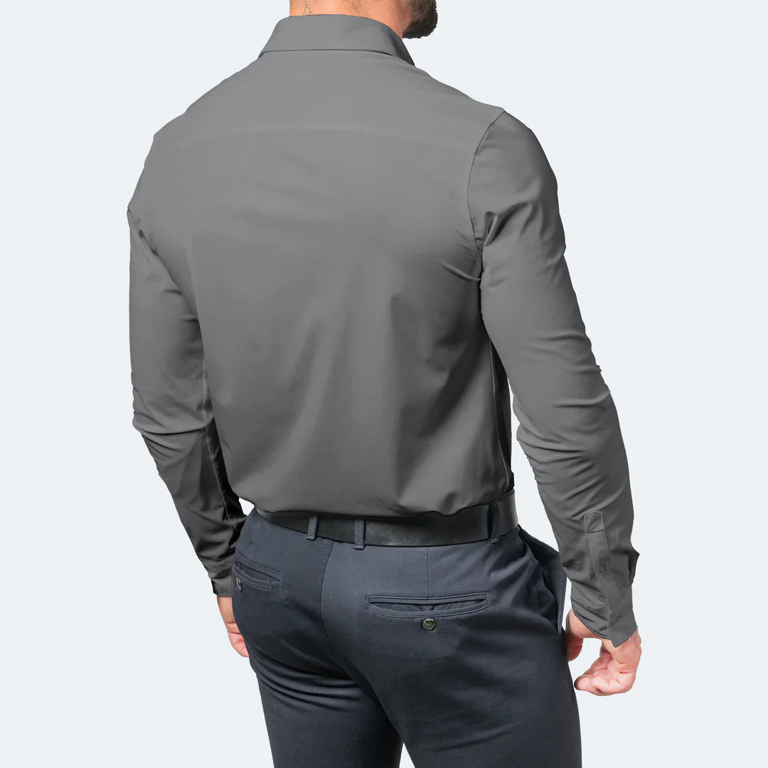 The "Infinite" Performance Dress Shirt | 4-Way Stretch & Zero-Iron