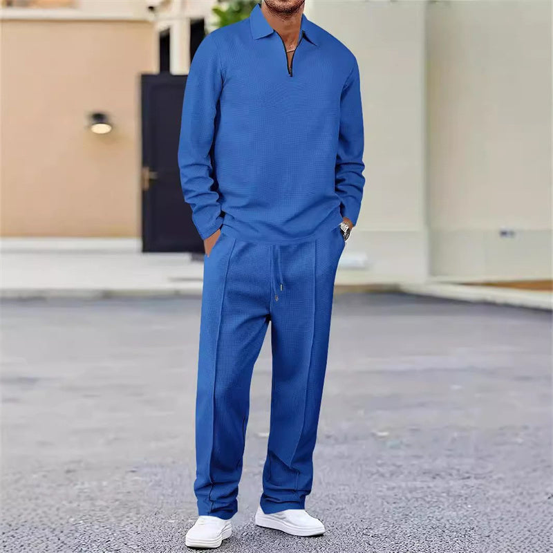 Cozy Waffle Zip Lounge Set